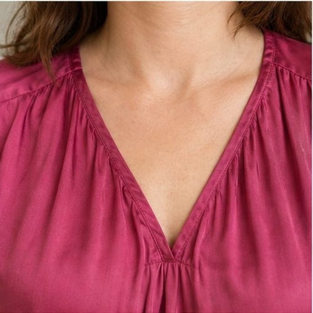 Blue Lace Trim Top - Picture 3 of 6